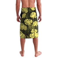 Yellow Hawaii Kukui Nut Lei Lavalava Hawaiian Pattern Monstera Tropical Vibes - Polynesian Pride