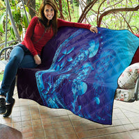 Purple Paradise Polynesia Jellyfish Quilt Plumeria Polynesian Tattoo Glowing Vibes LT14 - Polynesian Pride
