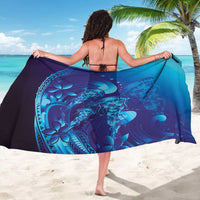 Purple Paradise Polynesia Jellyfish Sarong Plumeria Polynesian Tattoo Glowing Vibes