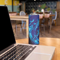 Purple Paradise Polynesia Jellyfish Skinny Tumbler Plumeria Polynesian Tattoo Glowing Vibes