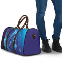 Purple Paradise Polynesia Jellyfish Travel Bag Plumeria Polynesian Tattoo Glowing Vibes