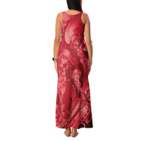 Red Gradient Polynesia Jellyfish Family Matching Tank Maxi Dress and Hawaiian Shirt Plumeria Polynesian Tattoo Glowing Vibes LT14 - Polynesian Pride