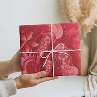 Red Gradient Polynesia Jellyfish Wrapping Paper Plumeria Polynesian Tattoo Glowing Vibes
