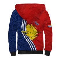 Personalised Kiribati Independence Day Sherpa Hoodie Happy 44th Anniversary Hibiscus Polynesian LT14 - Polynesian Pride