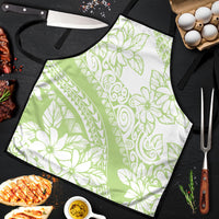 Polynesian Tiare Flower Sage Green Pastel Apron LT14 Sage Green - Polynesian Pride