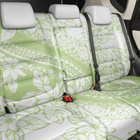 Polynesian Tiare Flower Sage Green Pastel Back Car Seat Cover