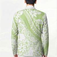 Polynesian Tiare Flower Sage Green Pastel Blazer LT14 - Polynesian Pride