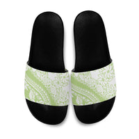 Polynesian Tiare Flower Sage Green Pastel Slide Sandals LT14 Sage Green - Polynesian Pride