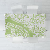 Polynesian Tiare Flower Sage Green Pastel Tablecloth LT14 Sage Green - Polynesian Pride
