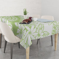 Polynesian Tiare Flower Sage Green Pastel Tablecloth LT14 - Polynesian Pride