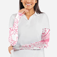 Polynesian Tiare Flower Pink Pastel Vibes Arm Sleeves LT14 - Polynesian Pride