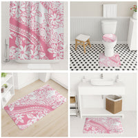 Polynesian Tiare Flower Pink Pastel Vibes Bathroom Set LT14 - Polynesian Pride