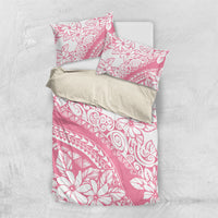 Polynesian Tiare Flower Pink Pastel Vibes Bedding Set LT14 US Twin 172cm x 218cm Pink - Polynesian Pride