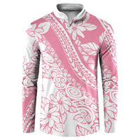 Polynesian Tiare Flower Pink Pastel Vibes Button Sweatshirt LT14 Pink - Polynesian Pride