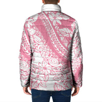 Polynesian Tiare Flower Pink Pastel Vibes Padded Jacket LT14 - Polynesian Pride