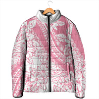 Polynesian Tiare Flower Pink Pastel Vibes Padded Jacket LT14 - Polynesian Pride