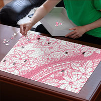 Polynesian Tiare Flower Pink Pastel Vibes Puzzle LT14 - Polynesian Pride