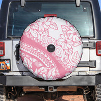 Polynesian Tiare Flower Pink Pastel Vibes Spare Tire Cover
