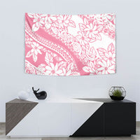 Polynesian Tiare Flower Pink Pastel Vibes Tapestry