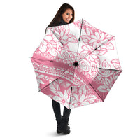 Polynesian Tiare Flower Pink Pastel Vibes Umbrella