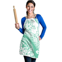 Polynesian Tiare Flower Cyan Pastel Vibes Apron LT14 - Polynesian Pride