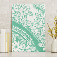 Polynesian Tiare Flower Cyan Pastel Vibes Canvas Wall Art LT14 Without Frame Cyan - Polynesian Pride