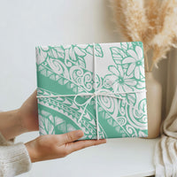 Polynesian Tiare Flower Cyan Pastel Wrapping Paper LT14 - Polynesian Pride