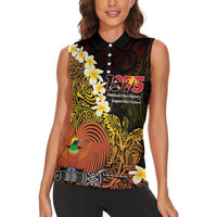 Papua New Guinea 1975 Women Sleeveless Polo Shirt Create Our History Inspire Our Future - Polynesian Pride