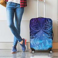 New Zealand Matariki Luggage Cover Aotearoa Maori New Year Galaxy Maori Silver Fern LT14 - Polynesian Pride