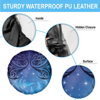 New Zealand Matariki Spare Tire Cover Aotearoa Maori New Year Galaxy Maori Silver Fern