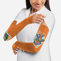 Aloha Hawaii Pua Manu Arm Sleeves Hawaiian Bird of Paradise Flowers Stylized Stamp LT14 - Polynesian Pride