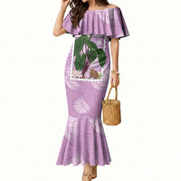 Aloha Hawaii Kalo Mermaid Dress Hawaiian Taro Leaves Stylized Stamp LT14 Women Purple - Polynesian Pride