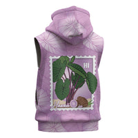 Aloha Hawaii Kalo Sleeveless Hoodie Hawaiian Taro Leaves Stylized Stamp LT14 - Polynesian Pride