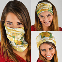 Aloha Hawaii Puakenikeni Neck Gaiter Hawaiian Lei Palaka Motifs Stylized Stamp LT14 - Polynesian Pride