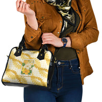 Aloha Hawaii Puakenikeni Shoulder Handbag Hawaiian Lei Palaka Motifs Stylized Stamp LT14 - Polynesian Pride