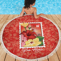 Aloha Hawaii Pua Aloalo Beach Blanket Hawaiian Hibiscus Flowers Stylized Stamp LT14 - Polynesian Pride