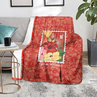 Aloha Hawaii Pua Aloalo Blanket Hawaiian Hibiscus Flowers Stylized Stamp LT14 - Polynesian Pride