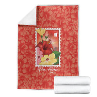 Aloha Hawaii Pua Aloalo Blanket Hawaiian Hibiscus Flowers Stylized Stamp LT14 - Polynesian Pride