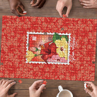 Aloha Hawaii Pua Aloalo Puzzle Hawaiian Hibiscus Flowers Stylized Stamp LT14 - Polynesian Pride
