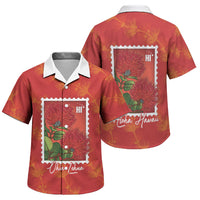 Aloha Hawaii Ohia Lehua Family Matching Tank Maxi Dress and Hawaiian Shirt Hawaiian Lei Stylized Stamp LT14 Son's Shirt Red - Polynesian Pride