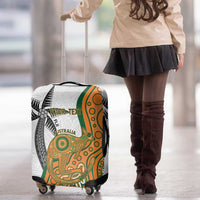 Custom Fiji And Australia Rugby Luggage Cover Fijian Palm Tree Mix Aussie Kangaroo