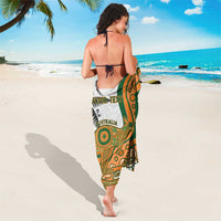 Custom Fiji And Australia Rugby Sarong Fijian Palm Tree Mix Aussie Kangaroo