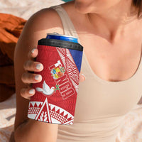 Tonga and Samoa Rugby 4 in 1 Can Cooler Tumbler Ikale Tahi Manu Samoa Together - Polynesian Pride