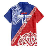 Tonga and Samoa Rugby Custom Family Matching Off Shoulder Maxi Dress and Hawaiian Shirt Ikale Tahi Manu Samoa Together - Polynesian Pride