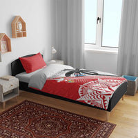 Fiji and Tonga Rugby Custom Bedding Set Flying Fijians Ikale Tahi Together Pacific - Polynesian Pride