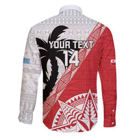 Fiji and Tonga Rugby Custom Family Matching Off The Shoulder Long Sleeve Dress and Hawaiian Shirt Flying Fijians Ikale Tahi Together Pacific LT14 - Polynesian Pride