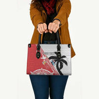 Fiji and Tonga Rugby Custom Leather Bag Flying Fijians Ikale Tahi Together Pacific - Polynesian Pride