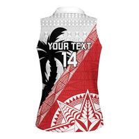 Fiji and Tonga Rugby Custom Women Sleeveless Polo Shirt Flying Fijians Ikale Tahi Together Pacific LT14 - Polynesian Pride
