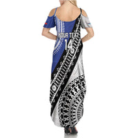 Fiji an Samoa Rugby Custom Family Matching Summer Maxi Dress and Hawaiian Shirt Flying Fijians Manu Samoa Together Pacific LT14 - Polynesian Pride