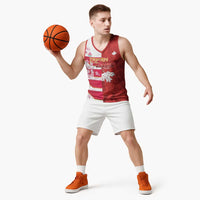 Canada and Japan Rugby Custom Basketball Jersey Canucks Brave Blossoms Together Pacific - Polynesian Pride